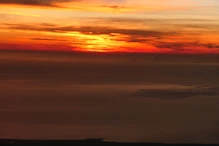Sunset from the plane coming into Broome