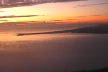 Sunset from the plane coming into Broome