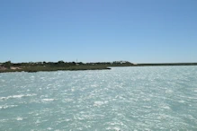 View from jetty over town