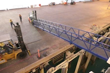 Gangplank being removed