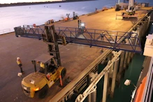 Gangplank being removed