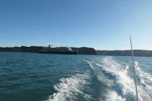 looking back to our boat