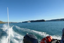 looking back to our boat