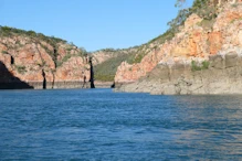 The Horizontal Falls gap (low tide little flow)