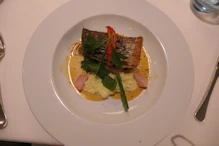 Grilled barramundi filet