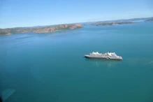 Our boat from the helicopter
