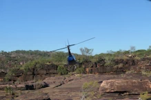 Helicopter coming to pick up people at falls