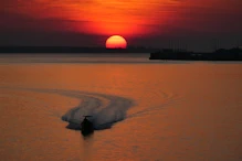 Sunset over 