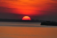 Sunset over 